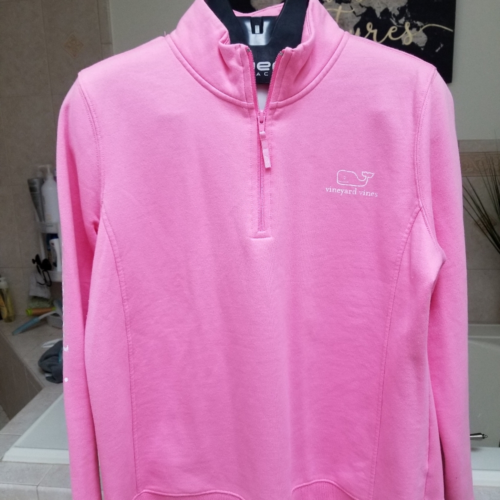 Vineyard Vines Pink Quarter-Zip Pullover